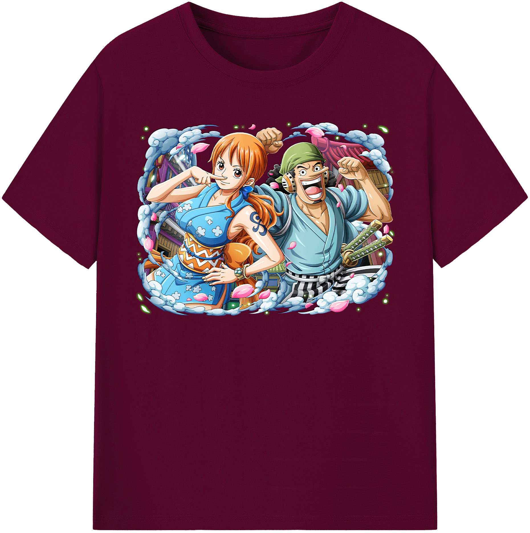 （画像用） ワンピース ナミ ONE PIECE Nami レディースカジュアルプリントTシャツ（綿100％）